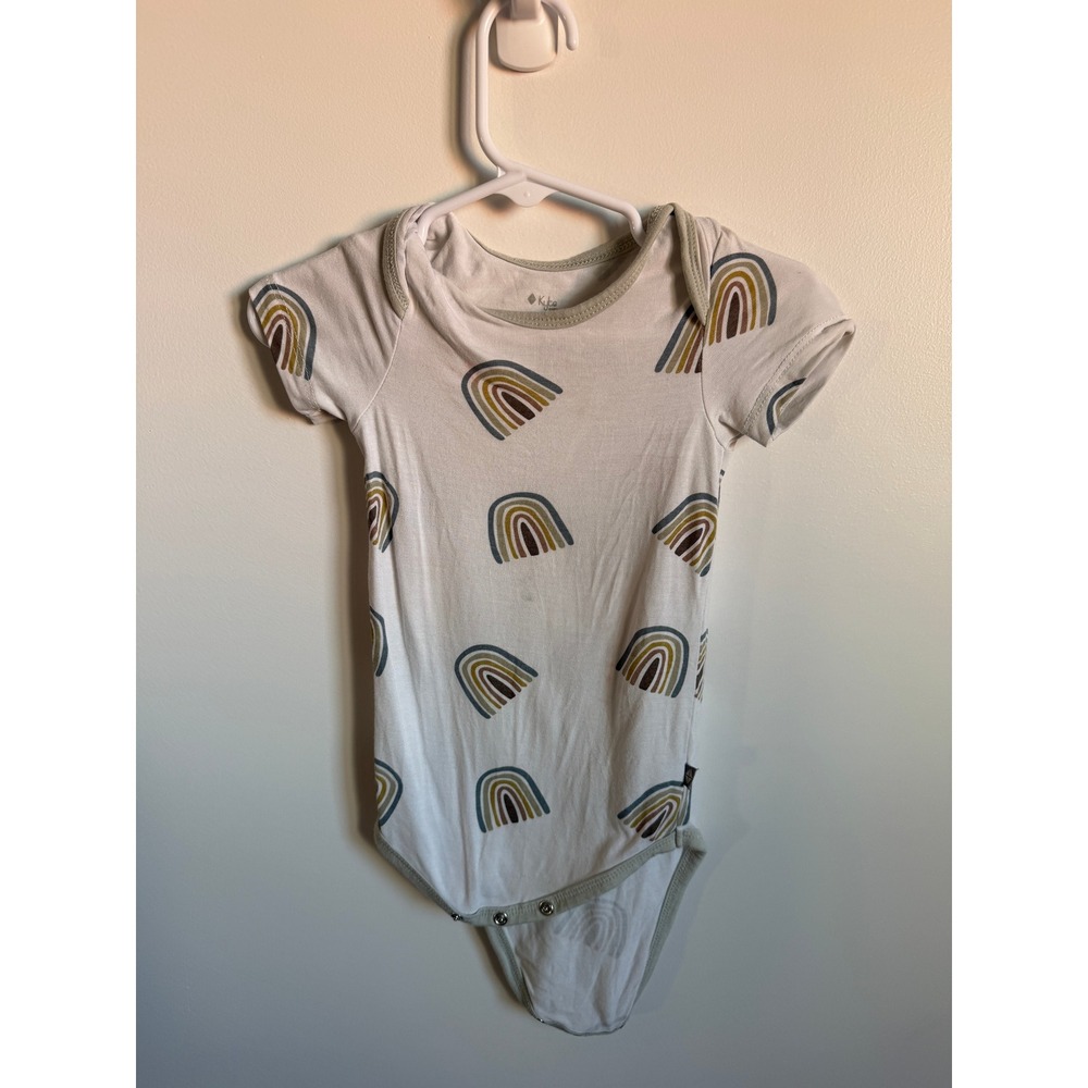 Kyte Baby Rainbow Bamboo Bodysuit Short Sleeve 12-18 Months
